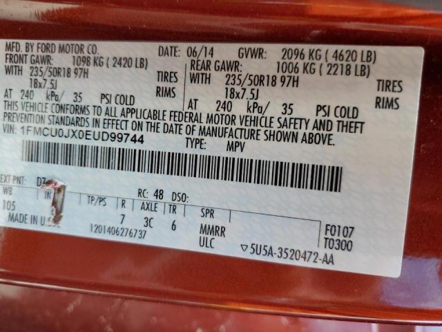 Photo 10 from auction – 2014 FORD ESCAPE TIT with VIN 1FMCU0JX0EUD99744