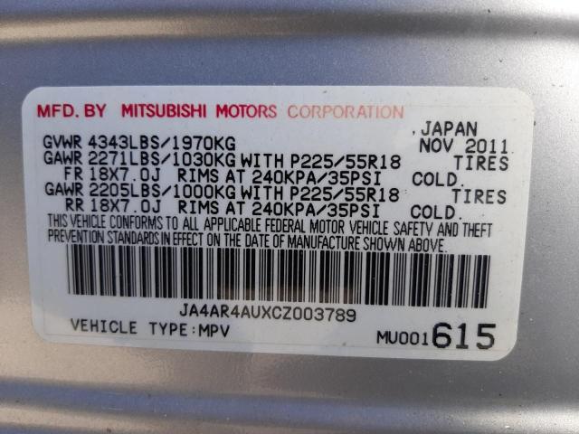 Photo 10 from auction – 2012 MITSUBISHI OUTLANDER with VIN JA4AR4AUXCZ003789