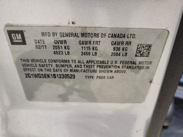 Photo 10 from auction – 2011 CHEVROLET IMPALA LT with VIN 2G1WG5EK1B1230529