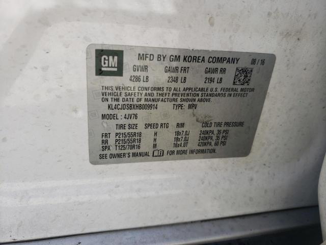 Photo 10 from auction – 2017 BUICK ENCORE PRE with VIN KL4CJDSBXHB009914