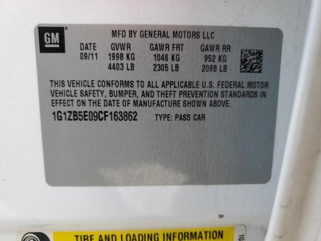 Photo 10 from auction – 2012 CHEVROLET MALIBU LS with VIN 1G1ZB5E09CF163862