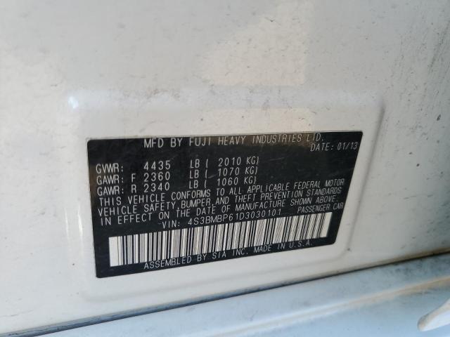 Photo 10 from auction – 2013 SUBARU LEGACY 2.5 with VIN 4S3BMBP61D3030101