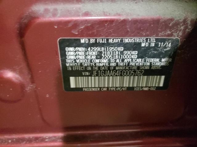 Photo 10 from auction – 2015 SUBARU IMPREZA with VIN JF1GJAA64FG005762