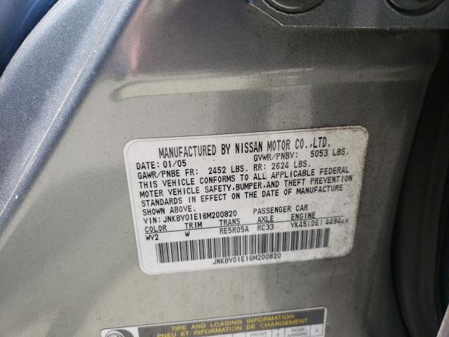Photo 10 from auction – 2006 INFINITI M45 BASE with VIN JNKBY01E16M200820