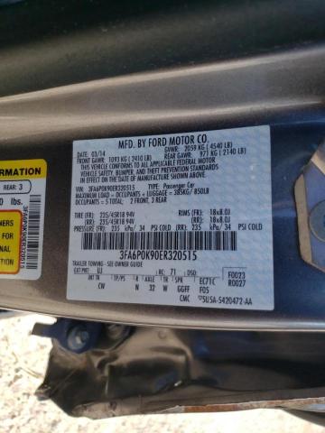 Photo 10 from auction – 2014 FORD FUSION TIT with VIN 3FA6P0K90ER320515