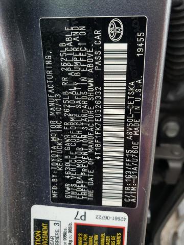 Photo 10 from auction – 2014 TOYOTA CAMRY L with VIN 4T1BF1FK7EU326332