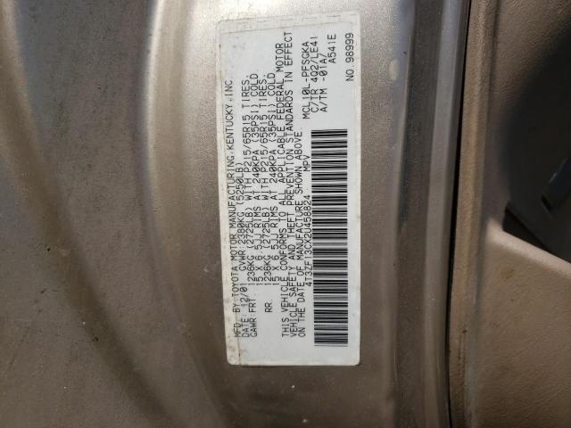 Photo 10 from auction – 2002 TOYOTA SIENNA LE with VIN 4T3ZF13CX2U458824