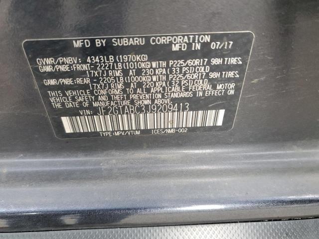 Photo 10 from auction – 2018 SUBARU CROSSTREK with VIN JF2GTABC3J9209413