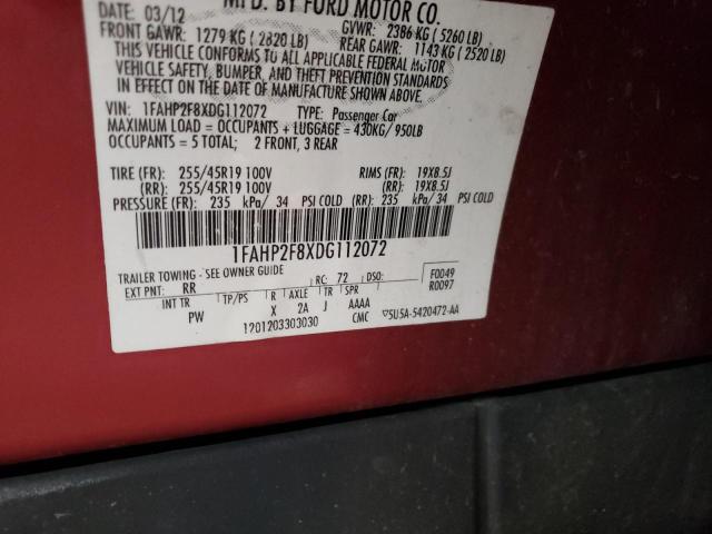 Photo 10 from auction – 2013 FORD TAURUS LIM with VIN 1FAHP2F8XDG112072