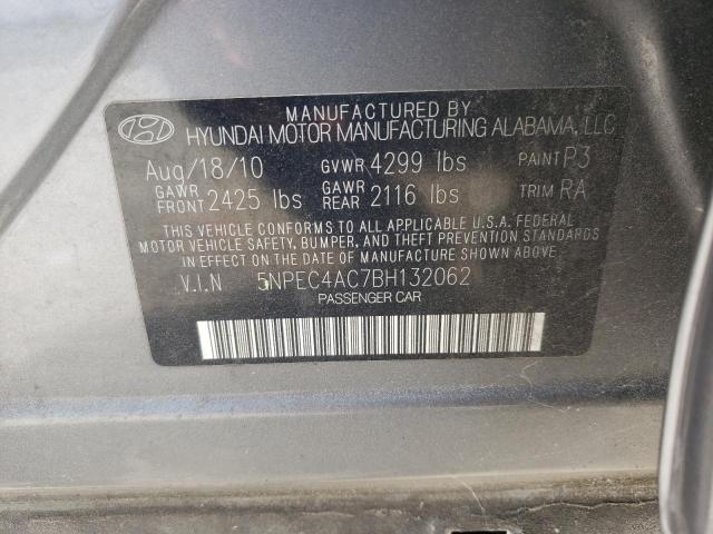 Photo 10 from auction – 2011 HYUNDAI SONATA with VIN 5NPEC4AC7BH132062