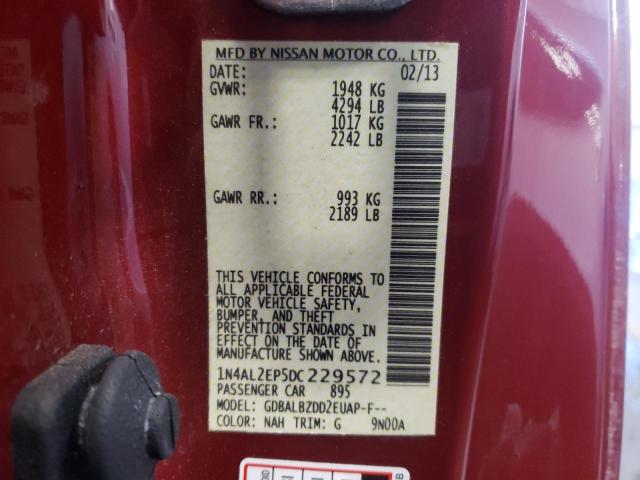 Photo 10 from auction – 2013 NISSAN ALTIMA S with VIN 1N4AL2EP5DC229572