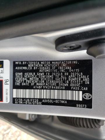 Photo 10 from auction – 2015 TOYOTA CAMRY LE with VIN 4T4BF1FK2FR498548