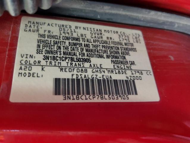 Photo 10 from auction – 2011 NISSAN VERSA S with VIN 3N1BC1CP7BL503905