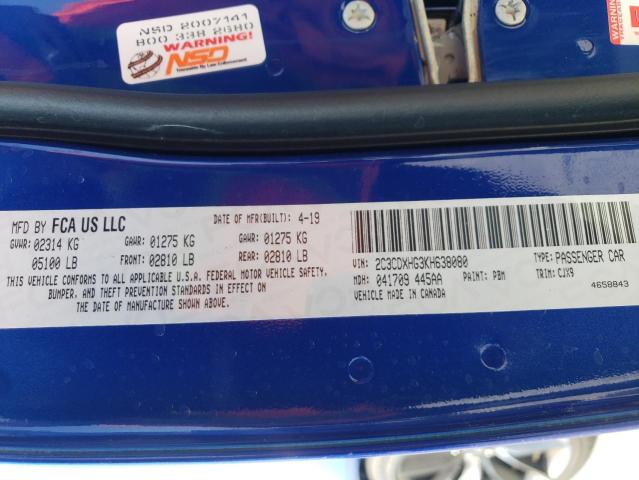 Photo 10 from auction – 2019 DODGE CHARGER GT with VIN 2C3CDXHG3KH638080