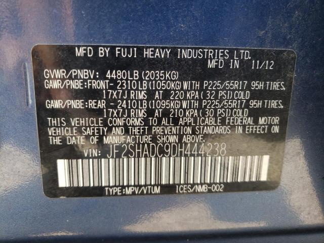 Foto 10 de la subasta – 2013 SUBARU FORESTER 2 con VIN JF2SHADC9DH444238