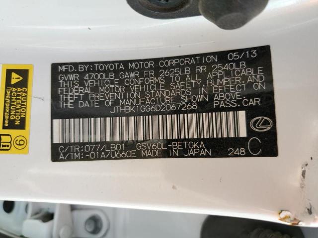 Photo 10 from auction – 2013 LEXUS ES 350 with VIN JTHBK1GG6D2067268