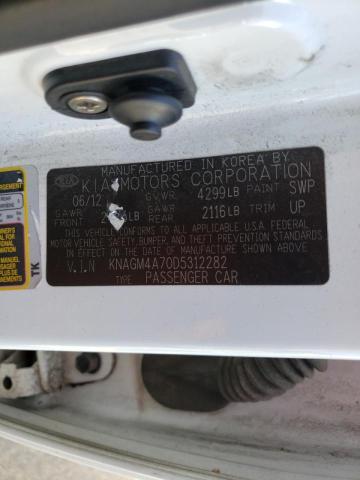 Photo 10 from auction – 2013 KIA OPTIMA LX with VIN KNAGM4A70D5312282