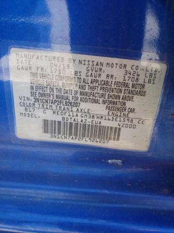 Photo 10 from auction – 2015 NISSAN VERSA S with VIN 3N1CN7AP2FL926207