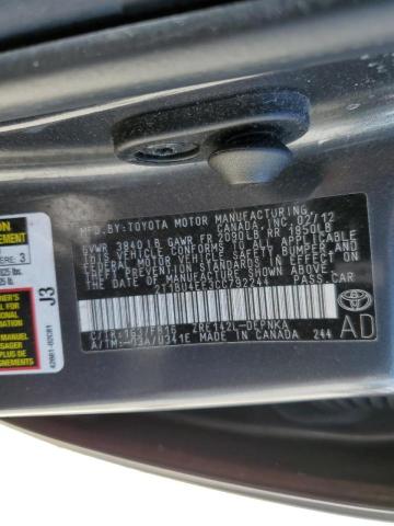 Photo 10 from auction – 2012 TOYOTA COROLLA BA with VIN 2T1BU4EE3CC792244