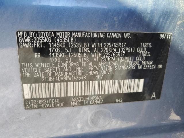 Photo 10 from auction – 2011 TOYOTA RAV4 with VIN 2T3BF4DV9BW147548
