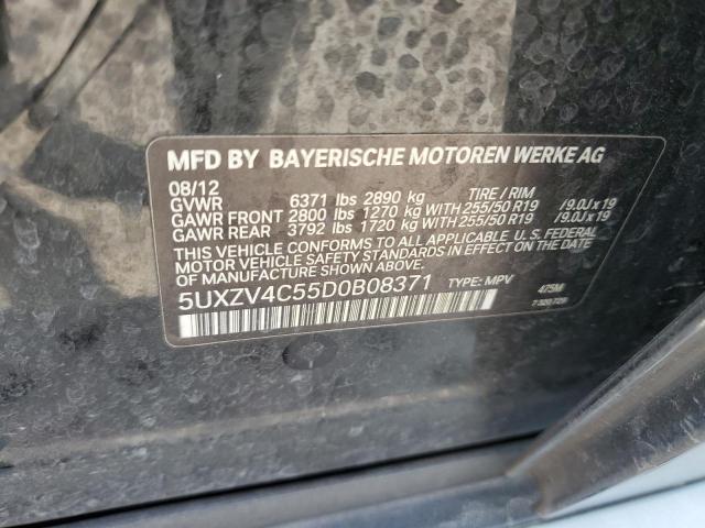 Photo 10 from auction – 2013 BMW X5 XDRIVE3 with VIN 5UXZV4C55D0B08371