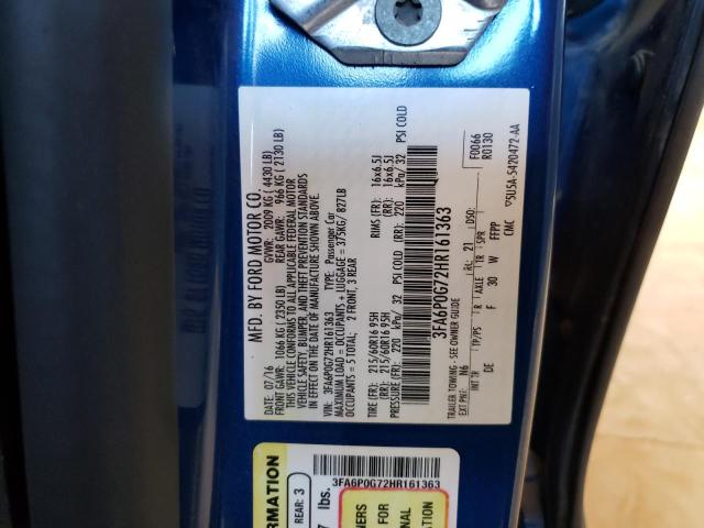 Photo 10 from auction – 2017 FORD FUSION S with VIN 3FA6P0G72HR161363