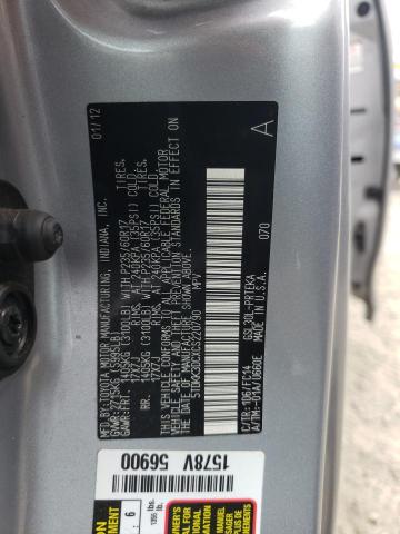 Photo 10 from auction – 2012 TOYOTA SIENNA LE with VIN 5TDKK3DCXCS220790
