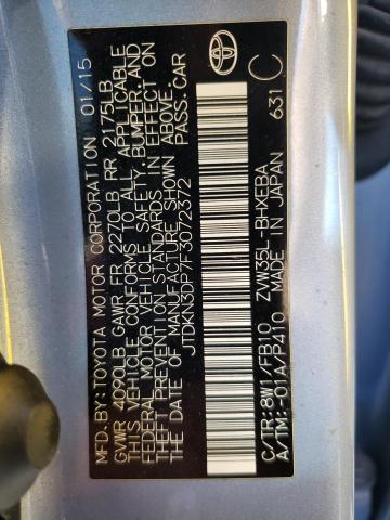 Photo 10 from auction – 2015 TOYOTA PRIUS PLUG with VIN JTDKN3DP7F3072372