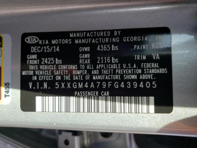 Photo 10 from auction – 2015 KIA OPTIMA LX with VIN 5XXGM4A79FG439405