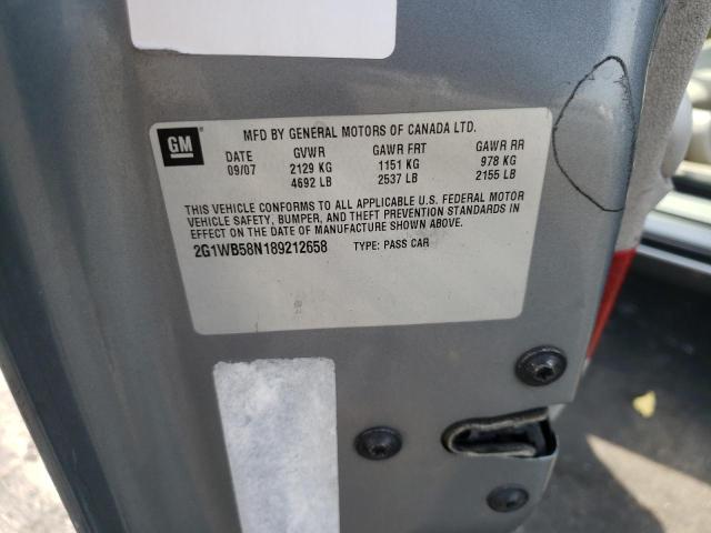 Photo 10 from auction – 2008 CHEVROLET IMPALA LS with VIN 2G1WB58N189212658