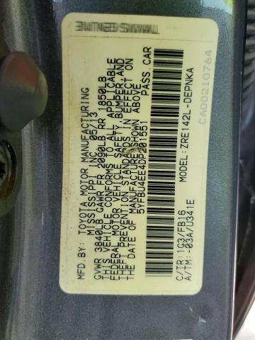 Photo 10 from auction – 2013 TOYOTA COROLLA BA with VIN 5YFBU4EE4DP201551