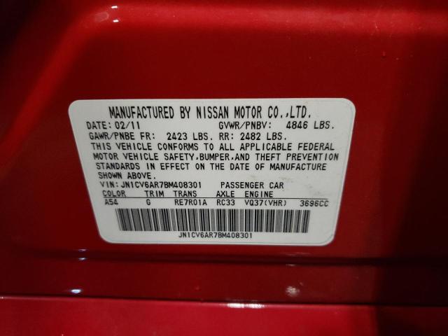 Photo 10 from auction – 2011 INFINITI G37 with VIN JN1CV6AR7BM408301