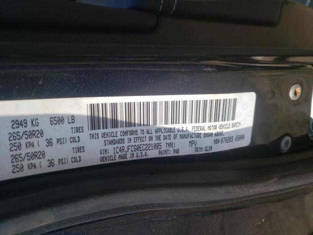 Photo 10 from auction – 2014 JEEP GRAND CHER with VIN 1C4RJFCG0EC221085