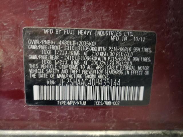 Photo 10 from auction – 2013 SUBARU FORESTER 2 with VIN JF2SHAAC4DH435144