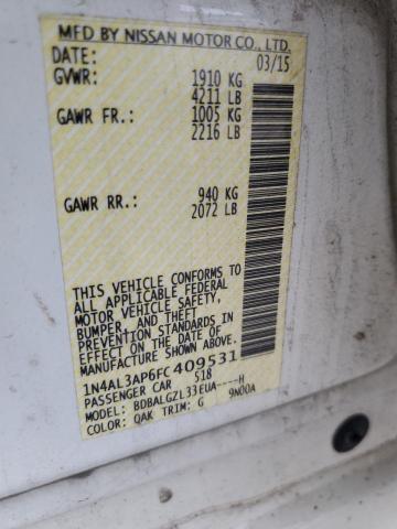 Photo 10 from auction – 2015 NISSAN ALTIMA 2.5 with VIN 1N4AL3AP6FC409531