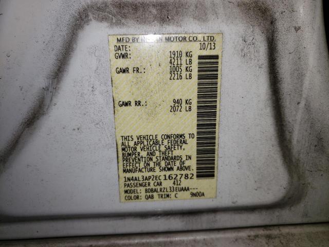 Photo 10 from auction – 2014 NISSAN ALTIMA 2.5 with VIN 1N4AL3AP2EC162782