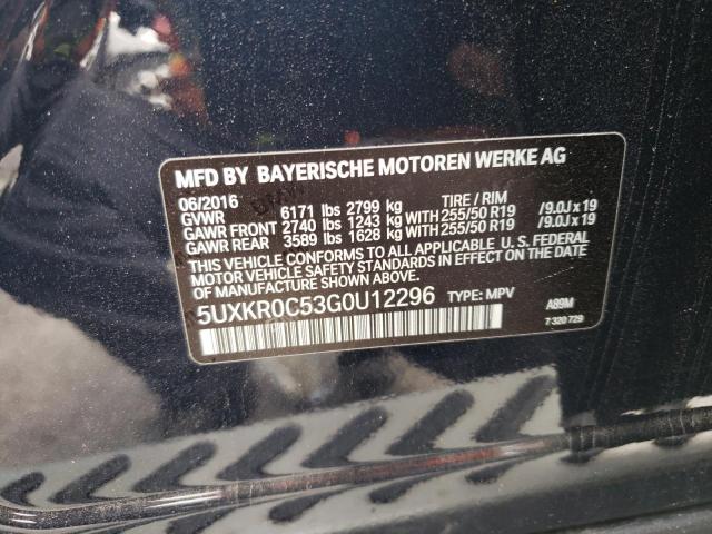 Photo 10 from auction – 2016 BMW X5 XDRIVE3 with VIN 5UXKR0C53G0U12296