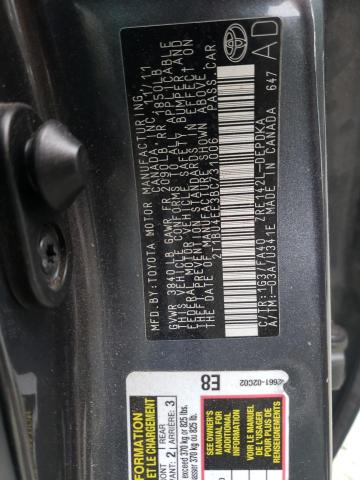 Photo 10 from auction – 2011 TOYOTA COROLLA BA with VIN 2T1BU4EE3BC731006