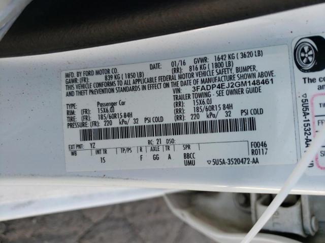 Photo 10 from auction – 2016 FORD FIESTA with VIN 3FADP4EJ2GM148461