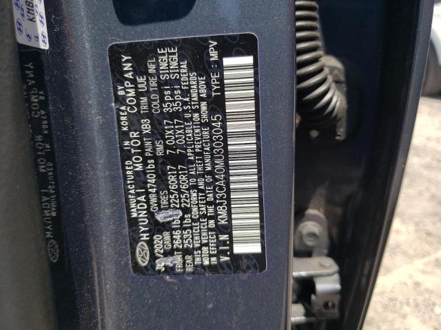 Photo 10 from auction – 2021 HYUNDAI TUCSON LIM with VIN KM8J3CA40MU303045