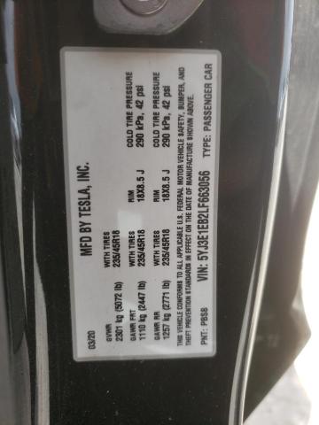 Photo 10 from auction – 2020 TESLA MODEL 3 with VIN 5YJ3E1EB2LF663056