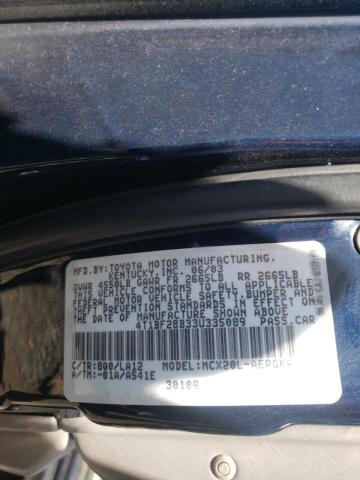 Photo 10 from auction – 2003 TOYOTA AVALON XL with VIN 4T1BF28B33U335089