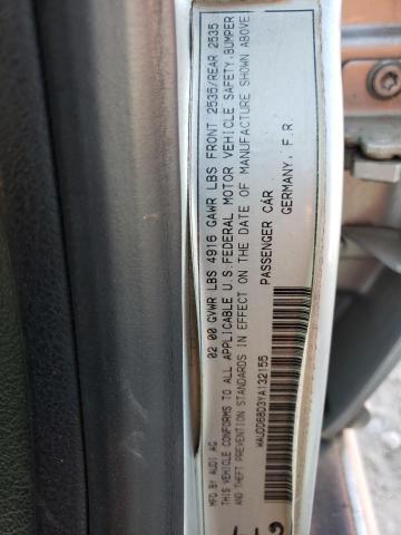 Photo 10 from auction – 2000 AUDI S4 2.7 QUA with VIN WAUDD68D3YA132155
