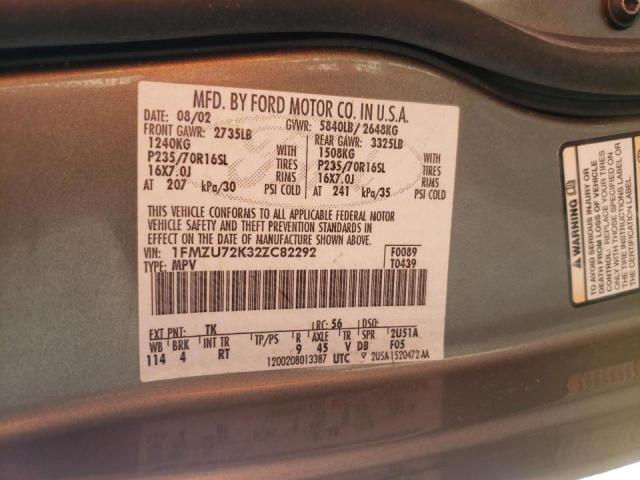 Photo 10 from auction – 2002 FORD EXPLORER with VIN 1FMZU72K32ZC82292