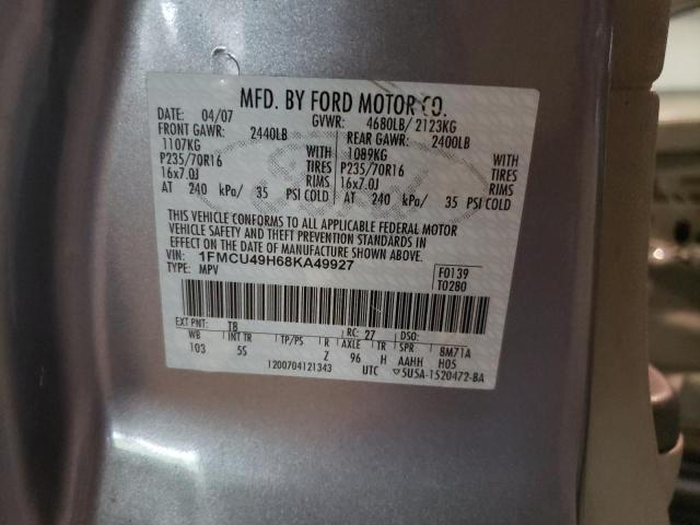 Photo 10 from auction – 2008 FORD ESCAPE HEV with VIN 1FMCU49H68KA49927
