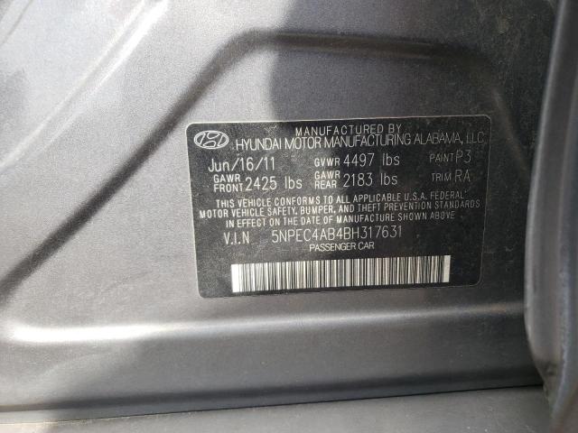 Photo 10 from auction – 2011 HYUNDAI SONATA SE with VIN 5NPEC4AB4BH317631