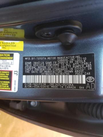 Photo 10 from auction – 2010 TOYOTA COROLLA BA with VIN 2T1BU4EE1AC363794