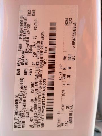 Photo 10 from auction – 2017 FORD F250 SUPER with VIN 1FT7W2BT3HEB36539