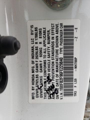 Photo 10 from auction – 2015 HONDA CIVIC EXL with VIN 19XFB2F96FE229840