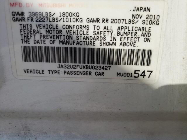 Photo 10 from auction – 2011 MITSUBISHI LANCER ES/ with VIN JA32U2FUXBU023427